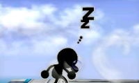 Mr. Game & Watch sleeping in the 3DS version of Super Smash Bros. 4