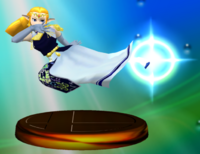 Princess Zelda trophy from Super Smash Bros. Melee.