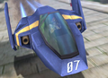 Captain Falcon driving the Blue Falcon in The Subspace Emissary.