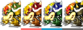 Bowser's costumes in Melee.