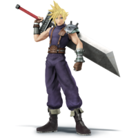 Cloud as he appears in Super Smash Bros. 4.