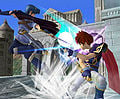 Roy, countering Marth's attack in Melee.