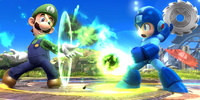 Luigi uses Fireball.