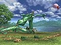 Rayquaza uses Iron Tail.