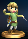 Toon Link trophy from Super Smash Bros. Brawl.