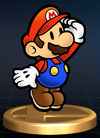 Paper Mario trophy from Super Smash Bros. Brawl.