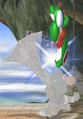 Yoshi Bomb hitting Ganondorf in Melee