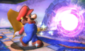 Mario reflecting a projectile in Super Smash Bros. for Nintendo 3DS.