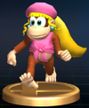 Dixie Kong trophy from Super Smash Bros. Brawl.