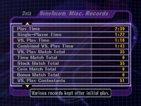 Misc. records in Melee.