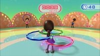 Wii Fit's Hula Hoop fitness mini game.