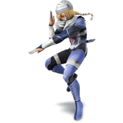 Sheik as she appears in Super Smash Bros. 4.