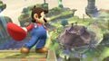 Mario taunts, while flying above Skyloft.