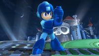 Mega Man's first idle pose in Super Smash Bros. for Wii U.