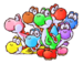 Brawl Sticker Eight Yoshis (SMA 3 Yoshi's Island).png