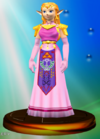 Princess Zelda trophy from Super Smash Bros. Melee.