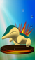 Cyndaquil trophy from Super Smash Bros. Melee.