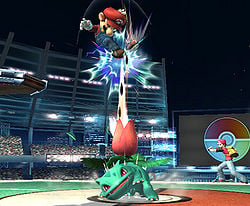 Found on Smash Bros. Dojo. Ivysaur using Bullet Seed.