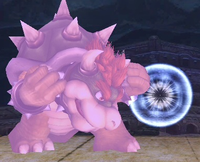 Bowser, performing a perfect shield.