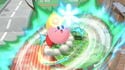 Kirby using PK Freeze on Onett.