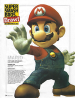 Scan of Smash Files #02 from volume 207 of Nintendo Power, featuring Mario.