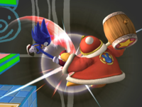 Sonic's forward aerial in Project M.