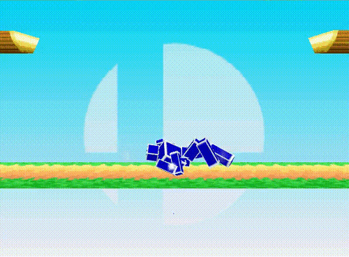 Captain Falcon Forward Getup Roll Back Hurtbox Smash 64.gif