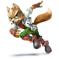 Fox as he appears in Super Smash Bros. 4.