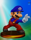 Mario trophy from Super Smash Bros. Melee.