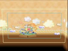 N64 Yoshi's Island showing the Blast Zone