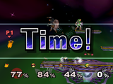 All time matches finish with a time out. When this occurs, the announcer will call out "TIME!" ("TIME UP!" in the Japanese version and original game) to signify the end of the match.