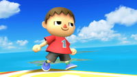 Villager walking on the Pilotwings stage in SSB4.