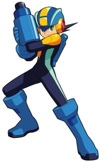MegaMan.EXE as he appears in his native games.