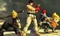 Cloud, Ryu, Roy and Lucas on Umbra Clock Tower, as seen in Bumper Fighter Bundle.