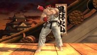 Ryu's second idle pose in Super Smash Bros. for Wii U.