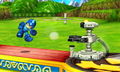 A Gyro hitting Mega Man in Super Smash Bros. for Nintendo 3DS.