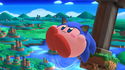 Kirby using Homing Attack on Windy Hill Zone.