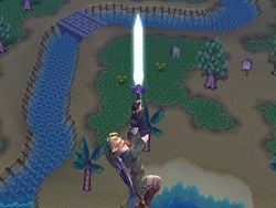 Link using his up aerial in Brawl.