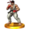 Ryu's Classic Trophy in Super Smash Bros. for Nintendo 3DS.