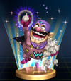 Wario-Man trophy from Super Smash Bros. Brawl.