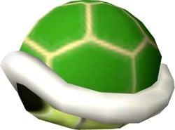 Artwork of a Green Shell from Super Smash Bros. Brawl.