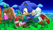 Sonic taunting in the stage.