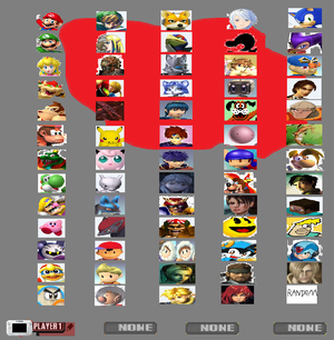 Fake SSB4 character roster for use on User:RoyboyX.