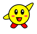 A yellow Kirby.