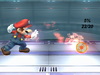The hitboxes of Mario's Fireball.