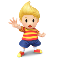 Official artwork of Lucas from SSB4, from the Nintendo UK press library.