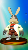 Peppy Hare trophy from Super Smash Bros. Melee.