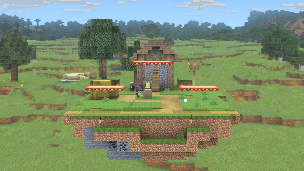 File:SSBU-MinecraftWorldBattlefield.png - SmashWiki, the Super Smash ...