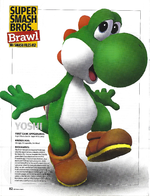Scan of Smash Files #12 from volume 220 of Nintendo Power, featuring Yoshi.
