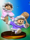 Ice Climbers trophy from Super Smash Bros. Melee.
